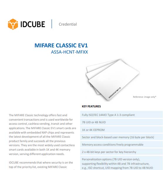 MIFARE CLASSIC EV1