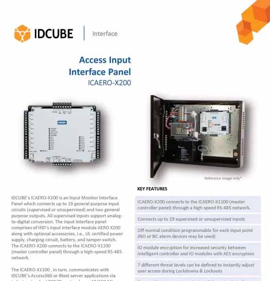 Access Input
Interface Panel
ICAERO-X200