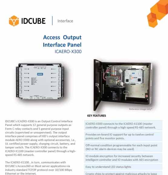 Access Output
Interface Panel
ICAERO-X300