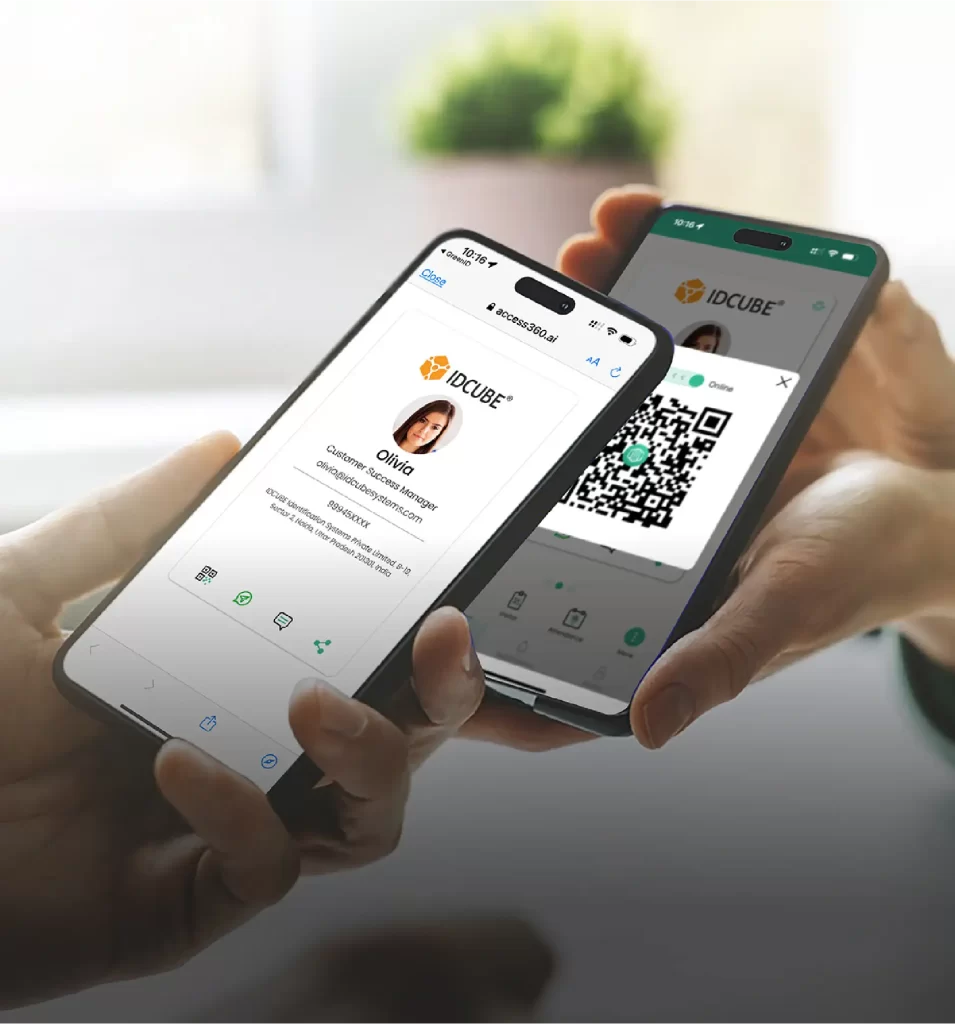IDCUBE GreenID digital business card and virtual ID badge enabling secure mobile identity sharing and eco-friendly credentials