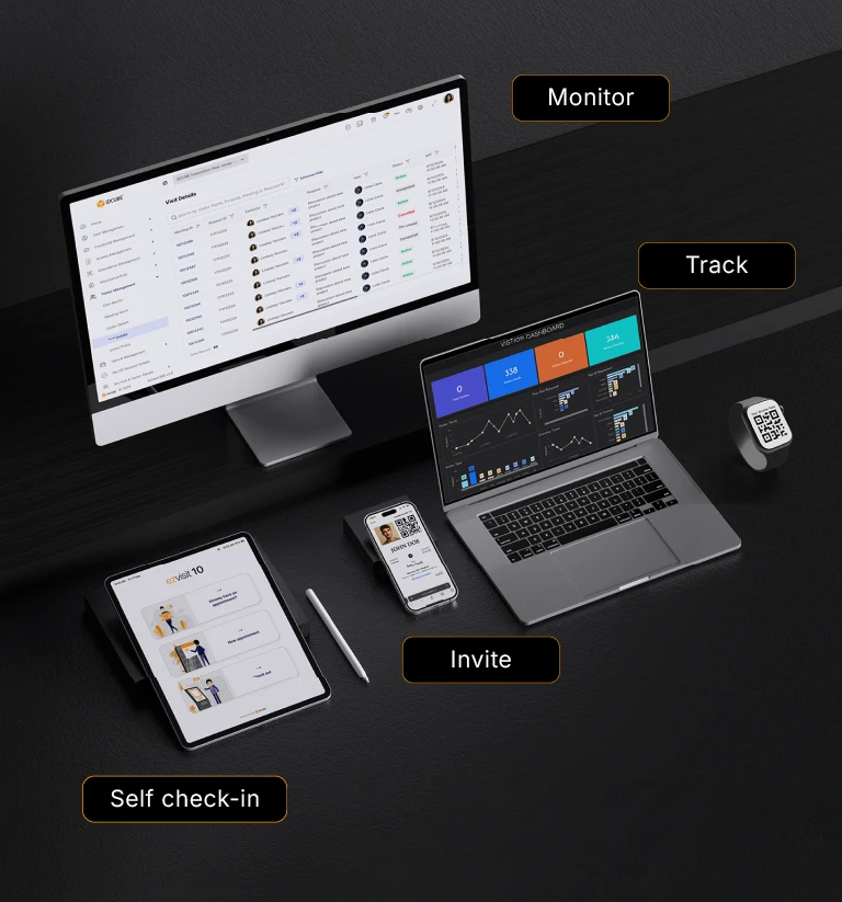 Visitor management software, mobile app, kiosk app