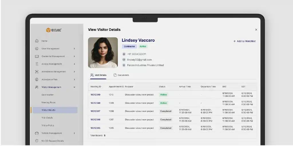 Visitor management software
