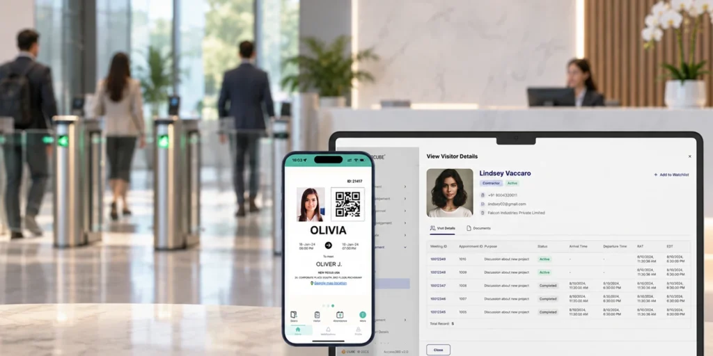 IDCUBE's visitor management & access control system